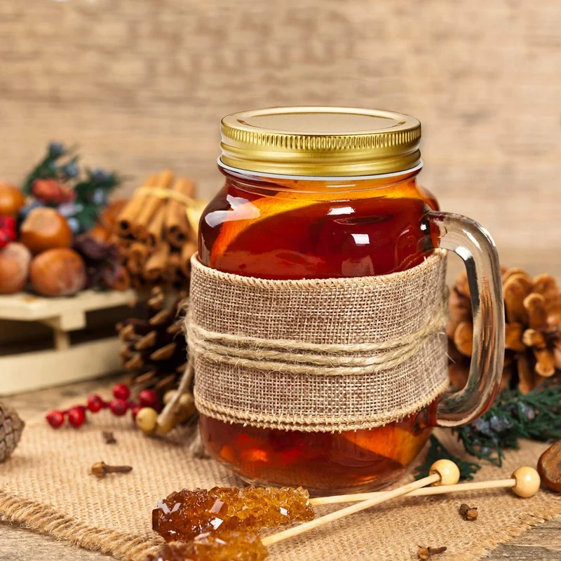 

24 Packs Mason Jar Lids Regular Mouth Leak Proof Secure Mason Storage Solid Caps (Gold)