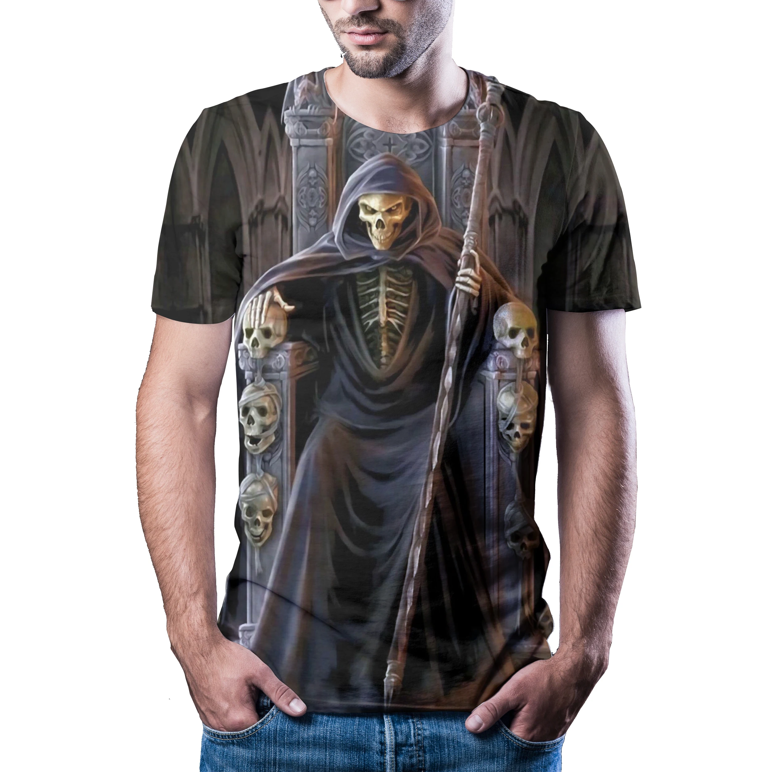 2020 new versatile dark Style Men's T-shirt printed quick drying summer shirt | Мужская одежда