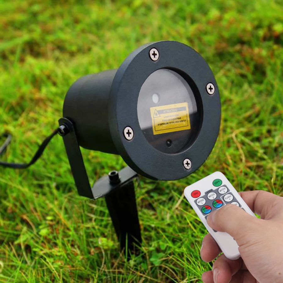 

Thrisdar R&G Star Laser Projector With Remote Outdoor Garden Landscape Lawn Green Red Showers Spotlight Disco Laser Stage Light