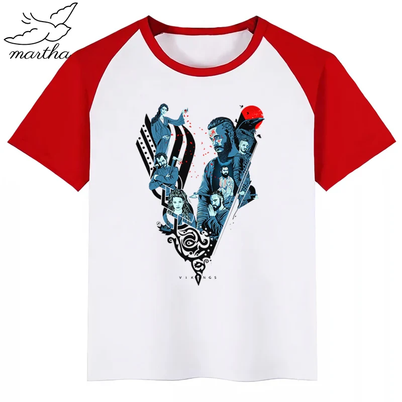 Футболка для маленьких мальчиков и девочек с изображением викингов детский топ