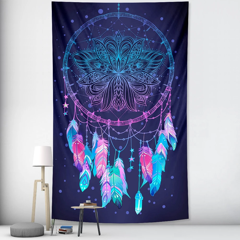 

Psychedelic scene home decoration Mandala tapestry wall hanging wizardry tapestry Hippie Bohemian decorative sheet