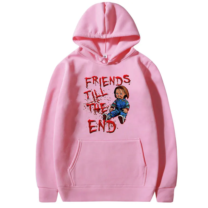 Толстовка с надписью Friends Till The End новинка мужские и женские толстовки в стиле 80-х