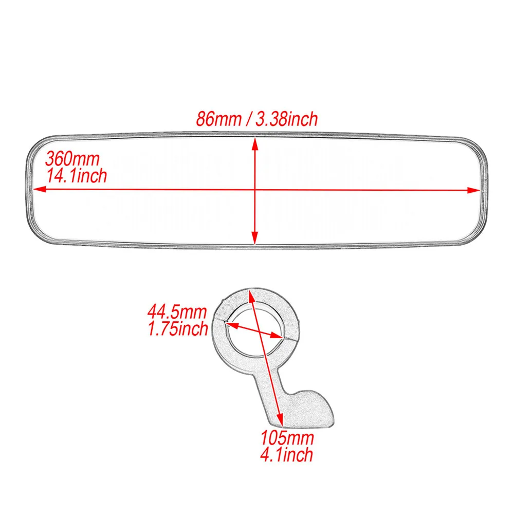 Зеркало заднего вида для мотоцикла 1 75 &quot широкое гоночное зеркало UTV Honda Yamaha Rhino