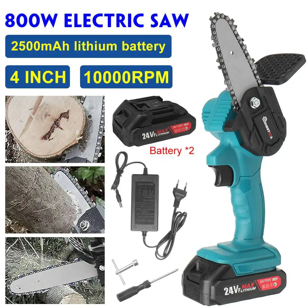4 Inch Mini Electric Saw Chainsaw Rechargeable Garden Pruning Logging Woodworking Tools Wood Cutters For Makita 18V Battery | Инструменты