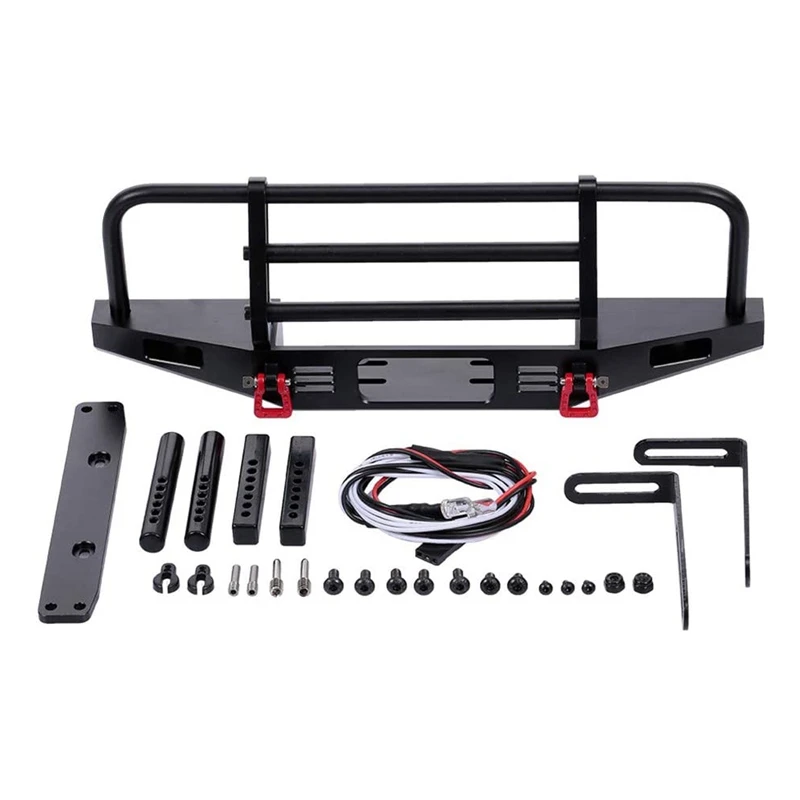 

Регулируемый металлический передний бампер для 1/10 RC Crawler Traxxas TRX4 Defender Axial SCX10 SCX10 II 90046 90047, обновленные детали