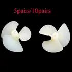 Пропеллер погружной 3-лопастной, диаметр вала 2 мм, лопасти 3642 мм, нейлоновые пропеллеры CW CCW для самостоятельной сборки модели радиоуправляемой лодки, запчасти, 510 пар