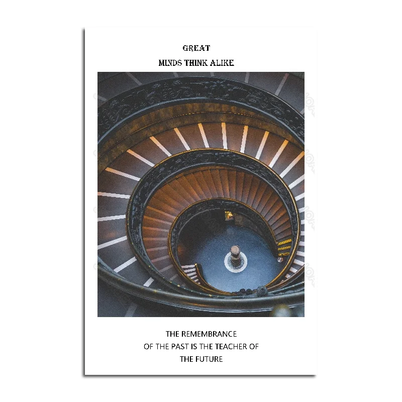 

European Style Canvas Material Rotating Stairs Pattern Background Poster Living Room Furniture Sofa Decorative Painting