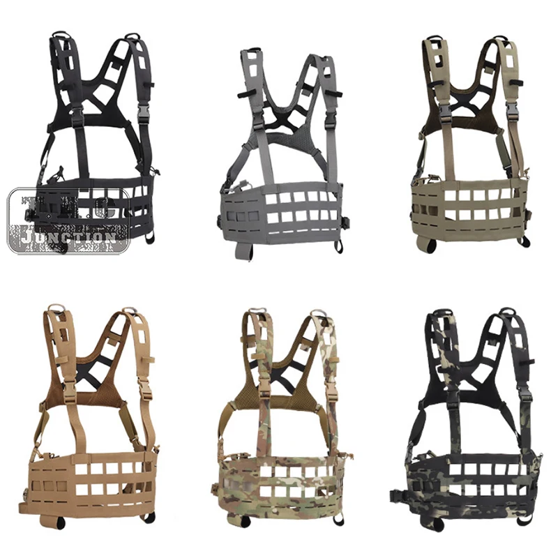 Tactical Lightweight Convertible Chest Rig CP Style Laser Cut Multi-Functional Adjustable MOLLE Vest 6 Colors Available