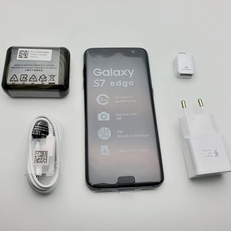 Samsung Galaxy S7 Edge G935F 5 5-дюймовый смартфон с восьмиядерным процессором ОЗУ 4 Гб ПЗУ 32 ГБ