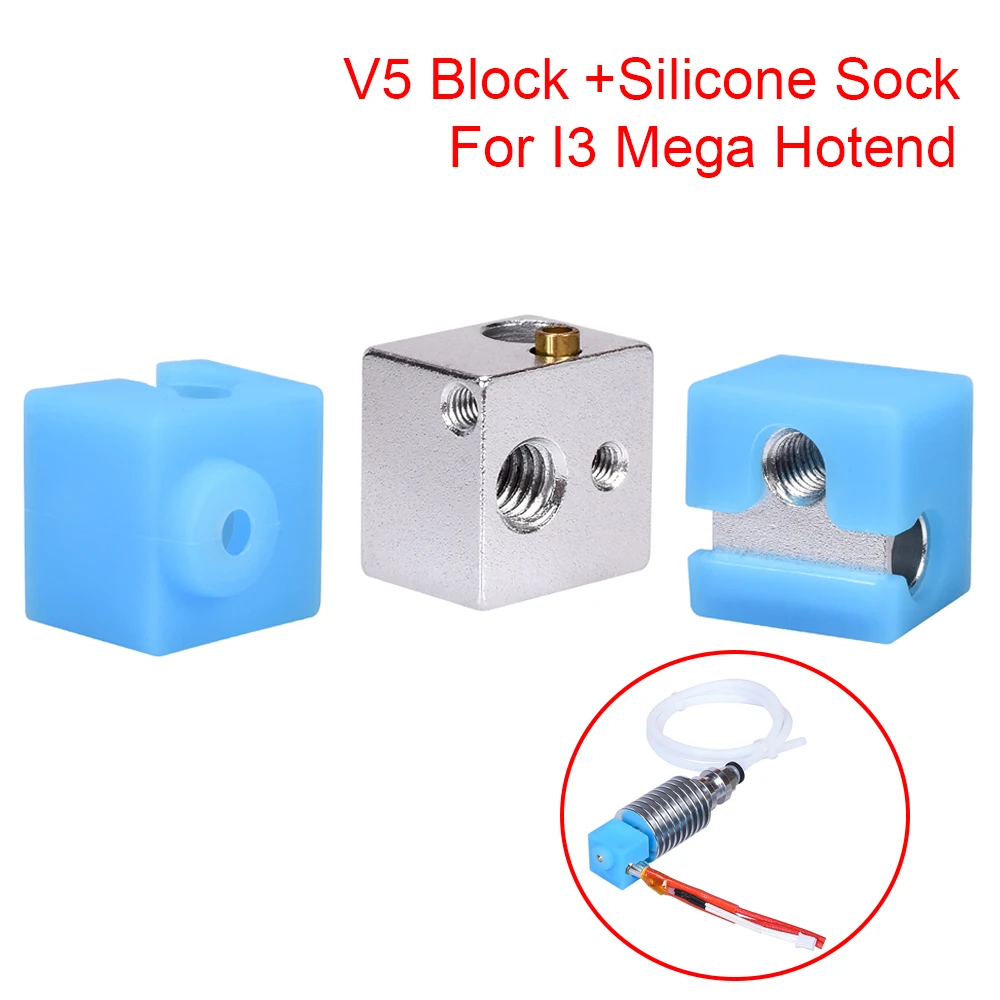 E3D V5 нагревательный блок силиконовые носки для оригинального Anycubic I3 Mega/Chiron Hotend