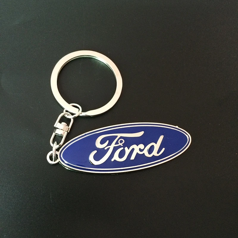 1 шт. металлический сплав автомобильный значок брелок для Ford Длинная цепочка 4s
