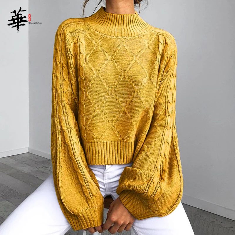 Autumn Winter Clothes Women 2019 Turtleneck Sweater Pullover Female Jumper Long Sleeve Oversized Knitted Sweaters | Женская одежда