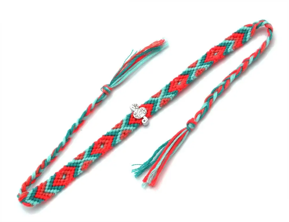 Boho цинковый сплав Диамант музыкальные символы очаровательный тканый браслет