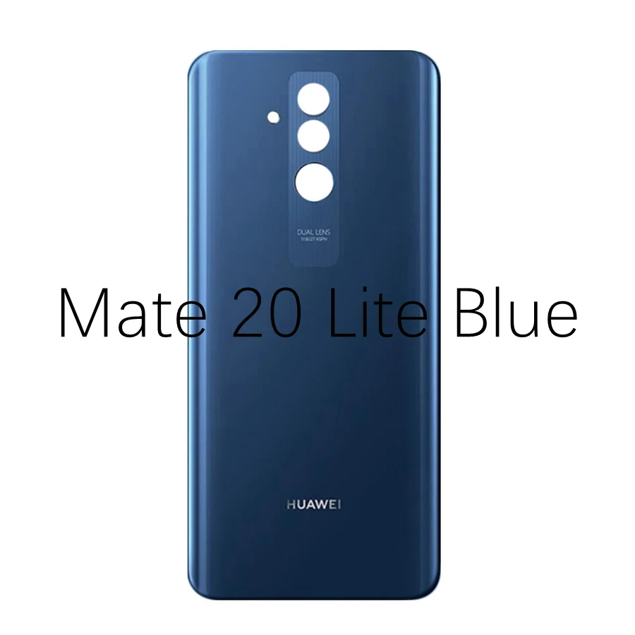 Для huawei mate 20 Pro крышка для батареи Задняя стеклянная панель Задняя Дверь Корпус чехол для huawei mate 20 Lite Крышка для батареи mate 20 окно - Цвет: Mate20 Lite Blue