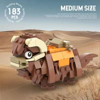 moc animal beast space wars medium size action figure building blocks mount rhino brick constructor model children toys gifts