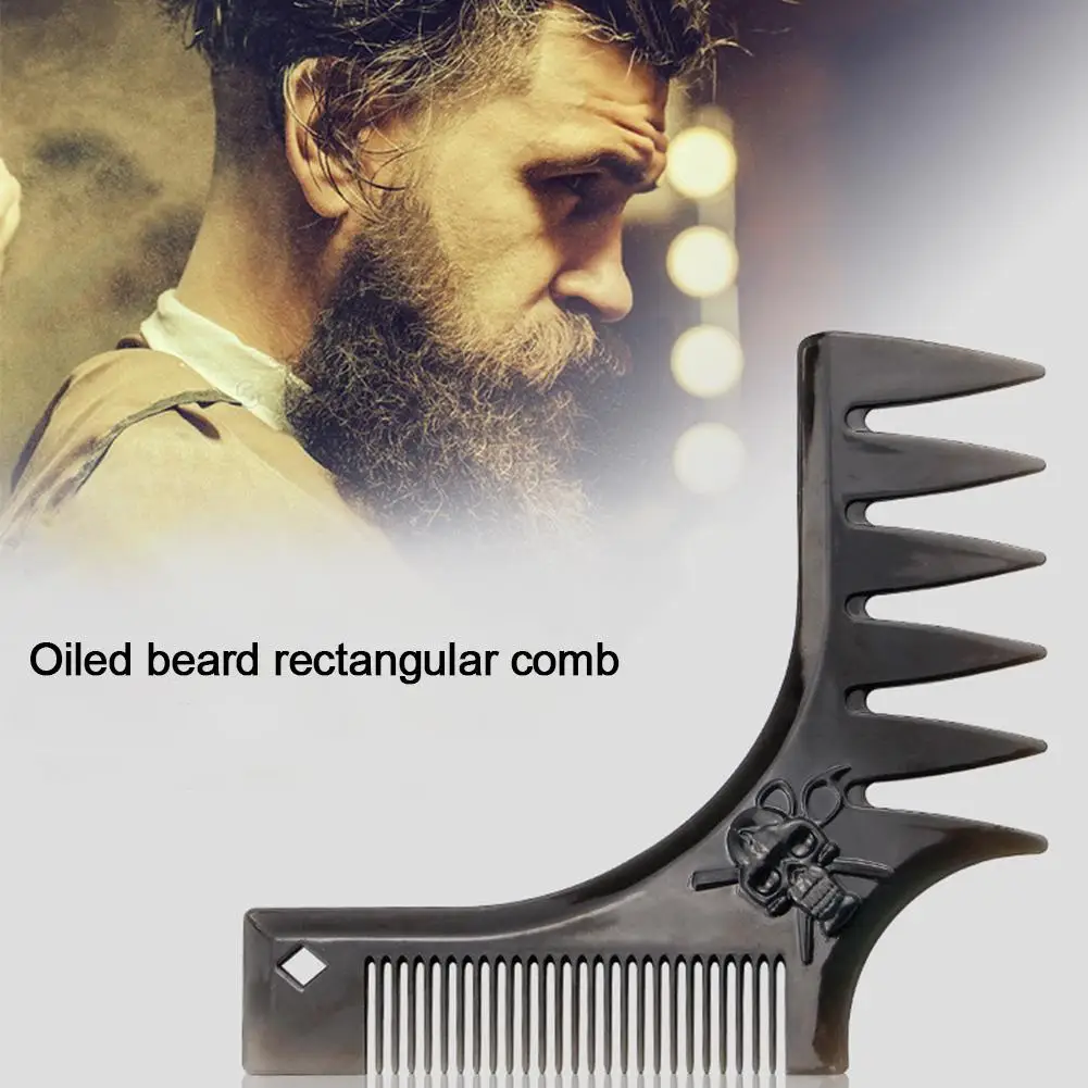 Мужская расческа для вьющихся волос жестяная фольга сетка стальная игла бороды