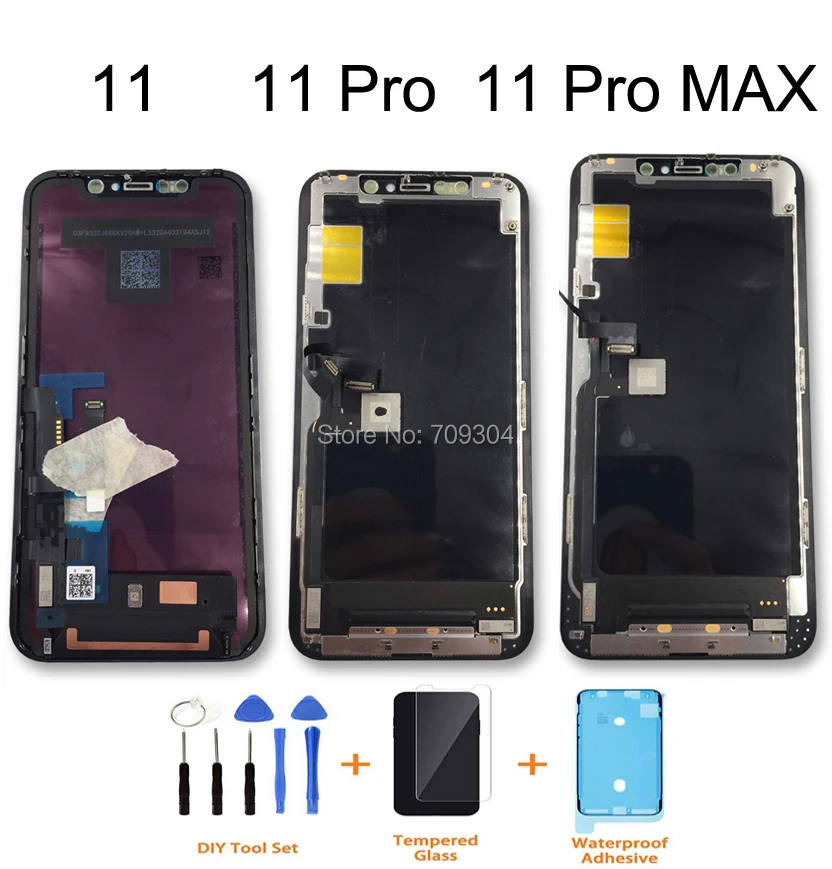 DHL Бесплатная доставка Оригинальный Новый ЖК дисплей для iPhone 11 Pro Max с 3D сенсорным