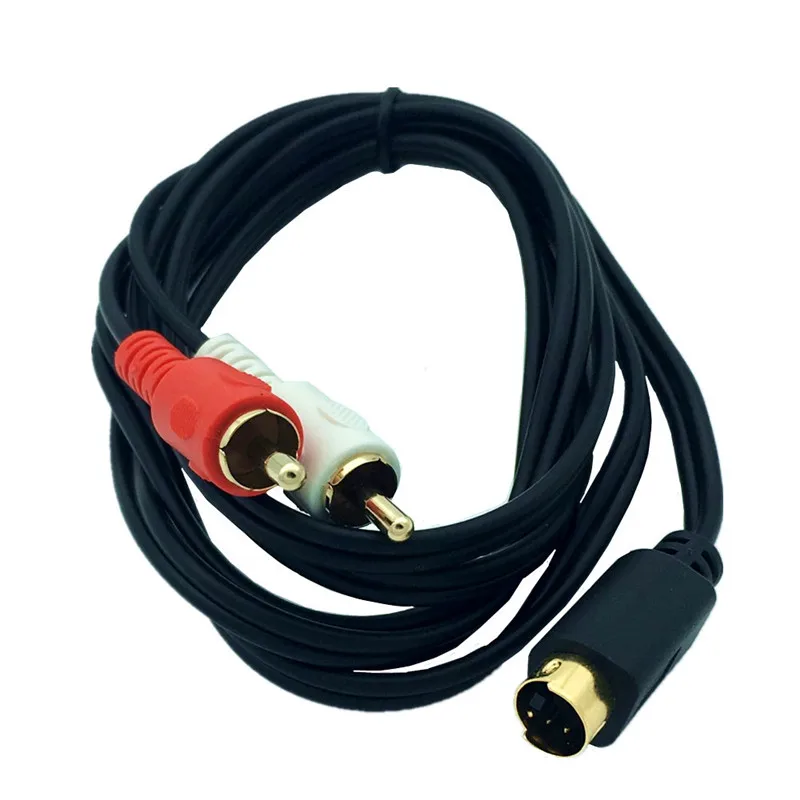 S Video 4 контактный к 2RCA аудио кабели Combo SVideo Мужской Шнур позолоченный 0 25 м 1 5