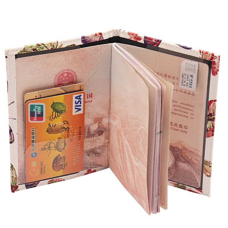 

Passport Holder Orange Blue Red Butterfly Honeybee Butterfly Pattern Simple Thin Fashion Passport Ticket Folder For Woman 1Piece