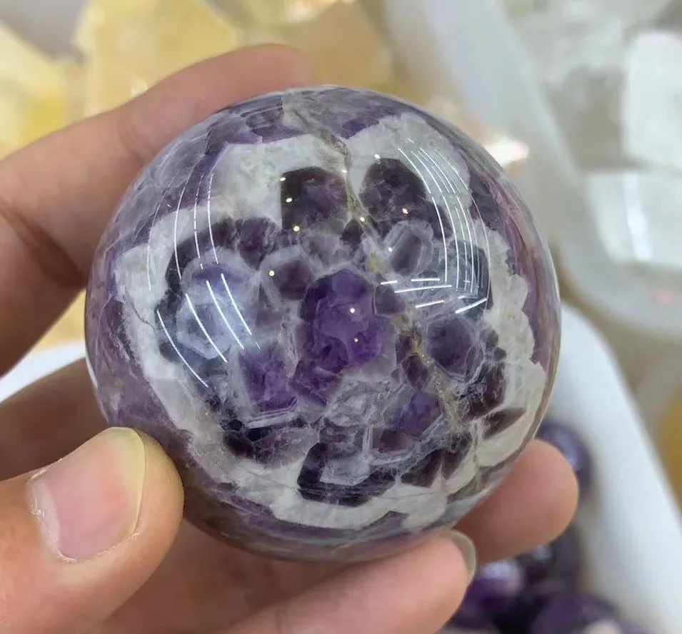 

Natural Dreamy Amethyst Sphere Quartz Crystal Ball Healing