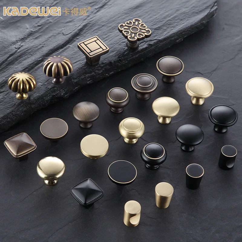 Латунное одно отверстие шкаф дверная ручка шкафчик круглый ящик для шкафа