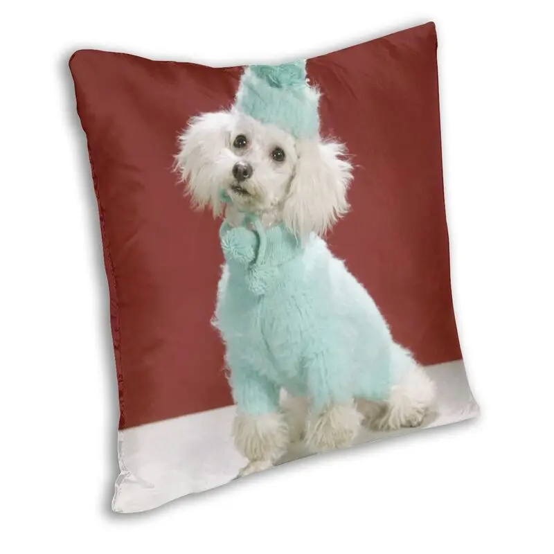 1970s белый Пудель синий свитер наволочка для подушки диван гостиная домашняя