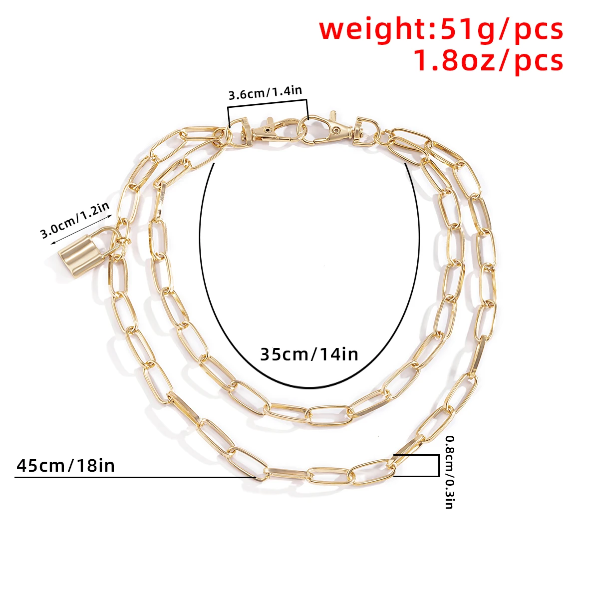 

Multilayer Punk Rock Metal Pants Waist Chain Men Women Key Chain Big Ring Wallet Lock Keychain Jeans Unisex Hip-hop Jewelry Gift