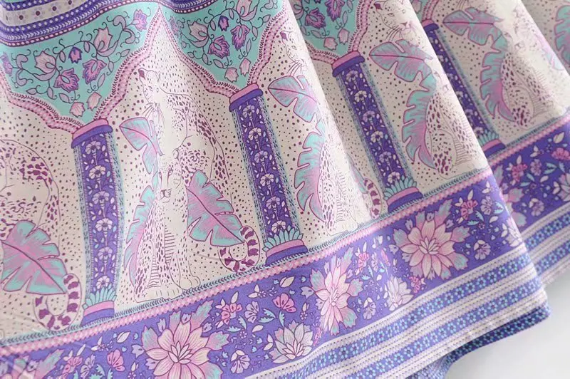 

2021 Purple Bohemian Printed Tassel Summer Clothing Women's Set Two Piece Suit Outfit Clothes For Women Skirt And Top Set A658