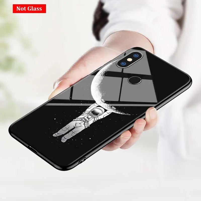 Черная крышка космическая планета, звезды для Xiaomi mi A1 A2 5X6X6 8 9 9SE CC9 F1 9T 9TPro mi играть Супер яркий блестящий чехол для телефона