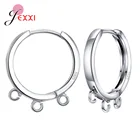 Гладкие серьги-Крючки из серебра 925 пробы, 17 мм