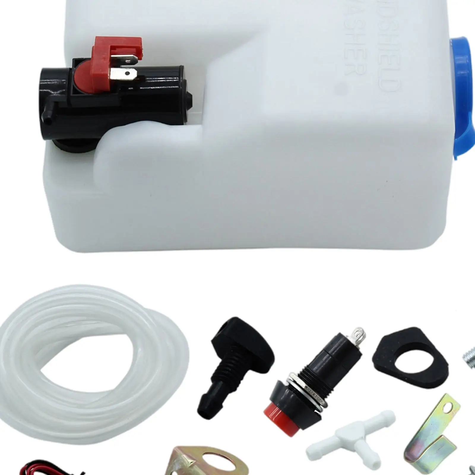 

Windshield Washer Reservoir Nozzle Cleaning Button Clean Tank Fits for Truck Trailer