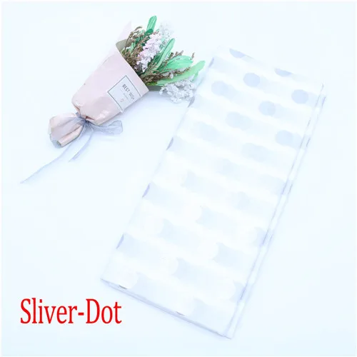 Sliver-dot 10 листов 50*66 см, китайская бумага DIY ремесло свадебные бумажные цветы праздничные и вечерние украшения для дома подарочная оберточная бумага - Цвет: Sliver-dot