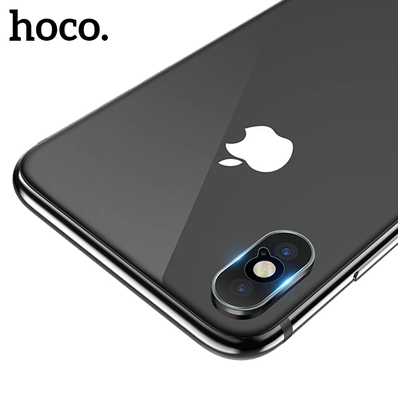 HOCO, 2 шт., мягкий край, объектив камеры, закаленное стекло для iPhone X Xs Max, защита объектива камеры, полное покрытие, 3D защитное стекло