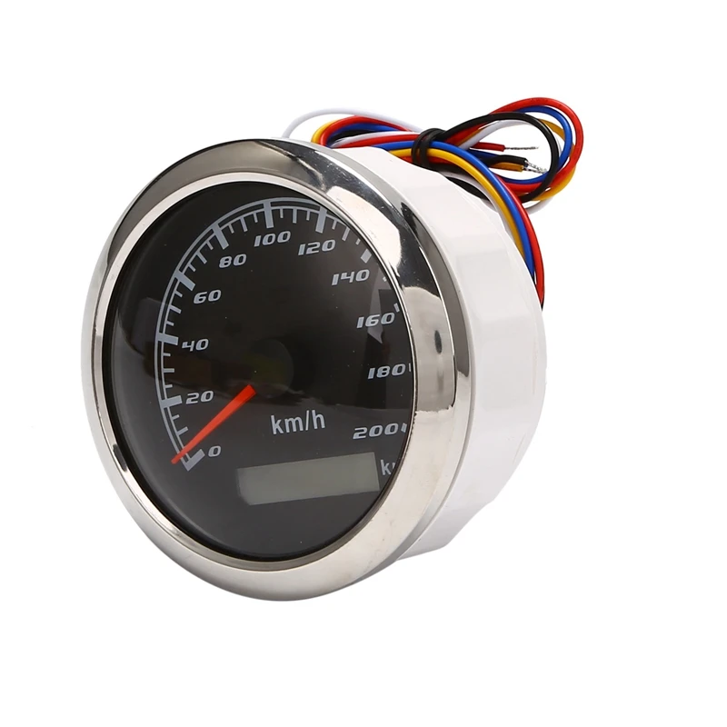85mm GPS Marine Tachometer Speedometer 12V / 24V with Red Backlight Odometer for Cars Motorcycles and Boats |