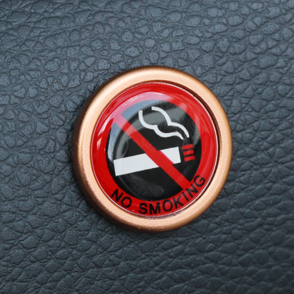 Aluminum car styling No smoking logo stickers for skoda yeti lada priora citroen nissan note kia cerato octavia | Автомобили и
