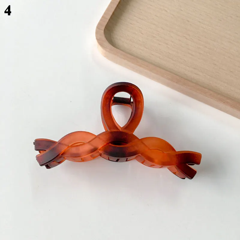 

Geometric Frosted Hairpin Jelly Color Hair Claw Irregular Twisted Transparent Scrub Hair Clip Fashion Simple Hair Accessories