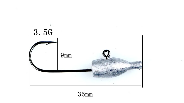 5 шт./лот рыболовный крючок с открытой рукояткой джиг-головка для подледной