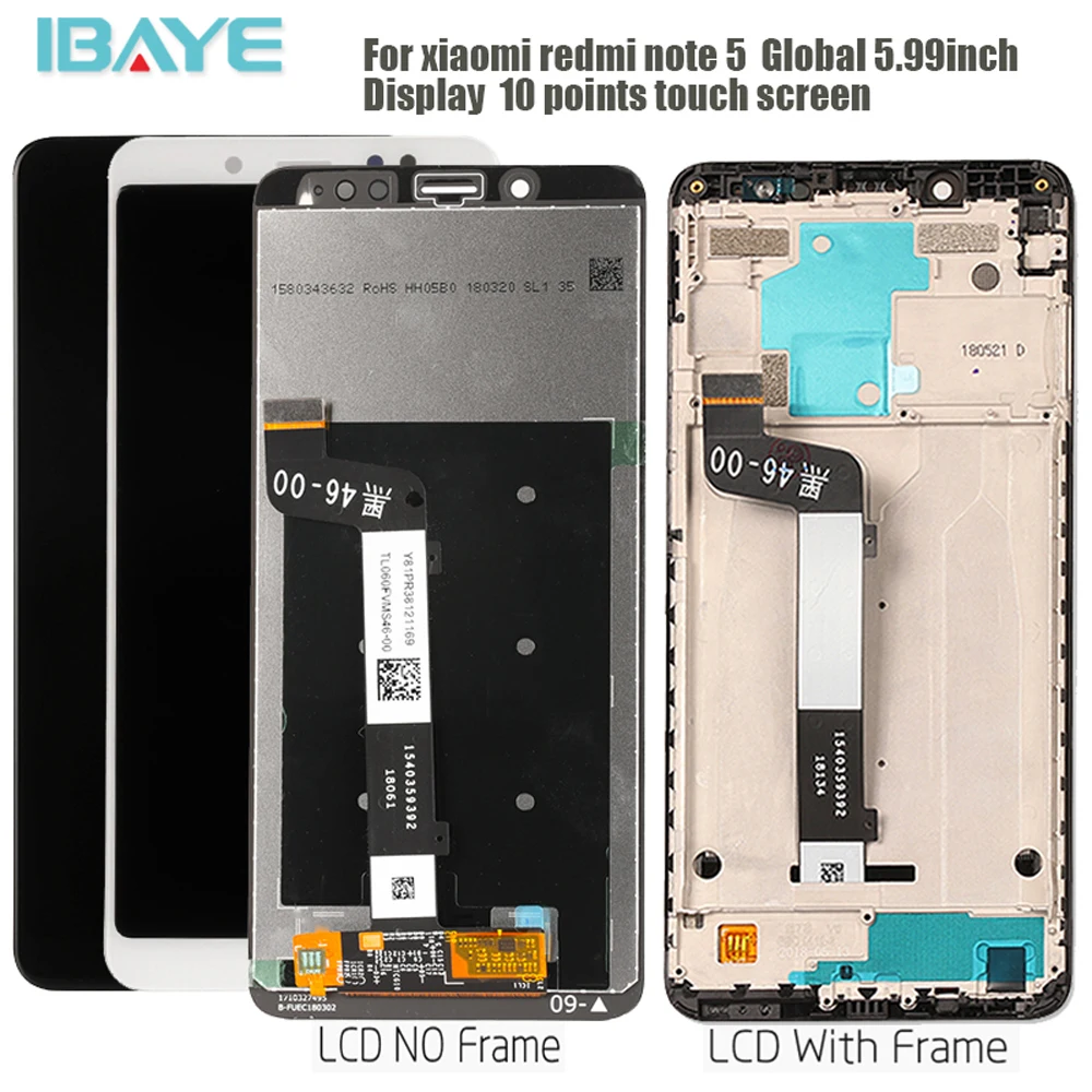 Качество AAA lcd + рамка для Xiaomi Redmi Note 5 Pro ЖК экран Замена lcd|Экраны мобильных