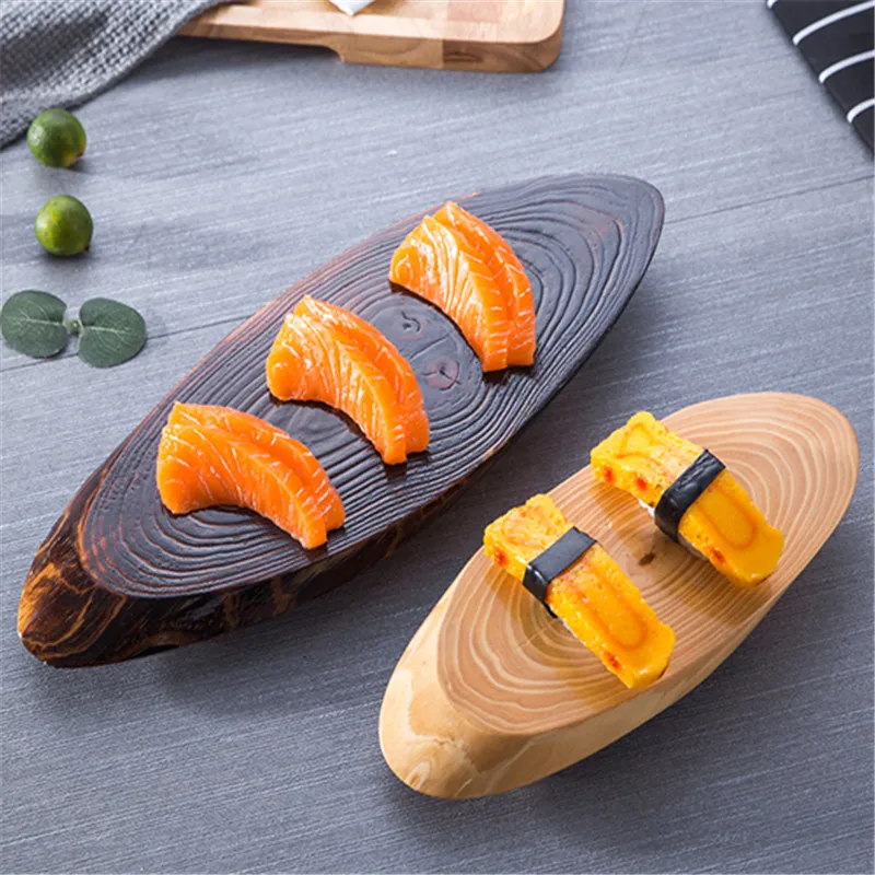Нежный тарелка для суши тарелки сашими дома ресторана деревянная Суши Лодка