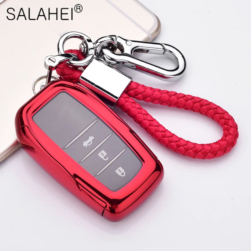 

TPU+PC Car Key Cover Case Shell For Toyota Hilux Fortuner Land Cruiser Camry Coralla Crown RAV4 Highland Interior Accessories