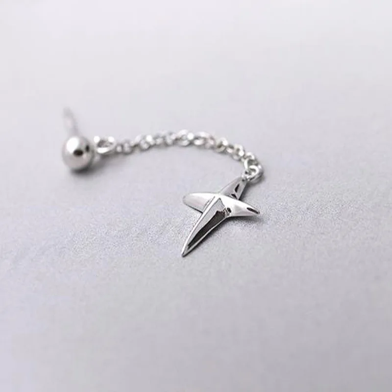 Silver Color Cross Charm Drop Dangle Earrings Asymmetric For Women Fashion Jewelry Gift | Украшения и аксессуары