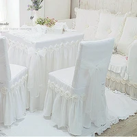 1piece white princess lace tablecloth for wedding decoration luxury rose dining table cloth chair cover table cover size custom