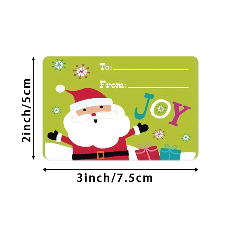 

250pcs/roll Merry Christmas Kraft Handmade Sticker Card Box Package Sealing Stickers