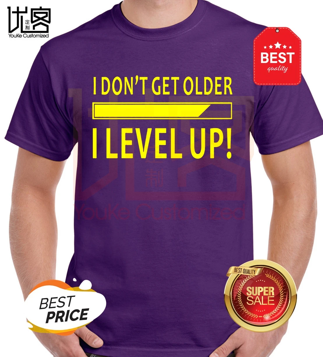 Новинка забавная футболка с надписью I't Get Older I Level Up для любителей игры на день