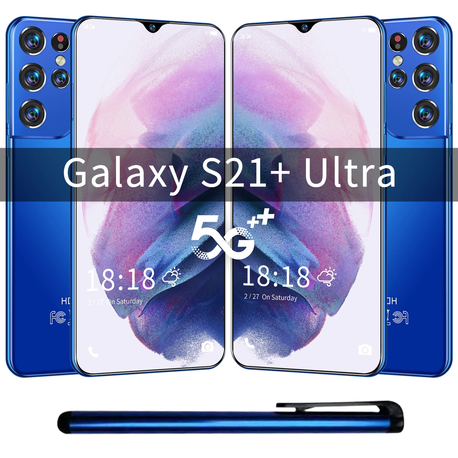 

Hot Sale Global Version S21+ Ultra 6.7Inch Cellphone 12GB+512GB 6500mAh HD Screen Deca Core 24+48MP 4G LTE 5G Network Smartphone