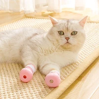 anti biting bath washing cat claw cover cut nails foot cover pet paw protector for anti scratch cat shoes boots adjustable