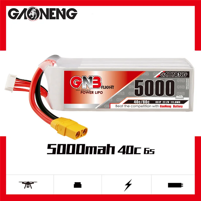 

GAONENG GNB 22,2 5000 40C/80C FPV HV 6S