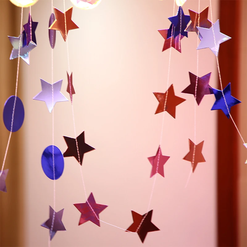 2 комплекта 4 м бумажный баннер звезда круг фотоподвеска Свадебная вечеринка