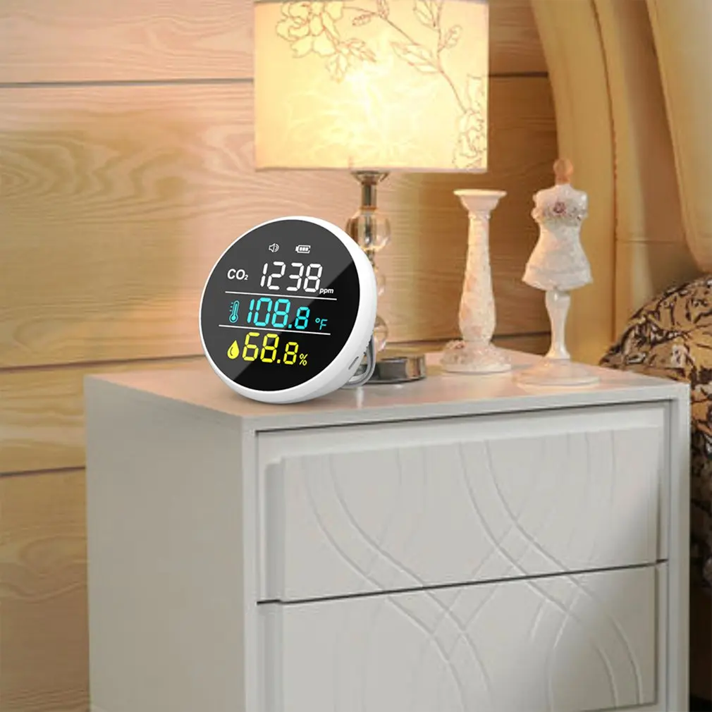 

CO2 Sensor Meter Carbon Dioxide Detector Gas Analyzer Air Quality Temperature Humidity Meter PM2.5 PM10 Detector