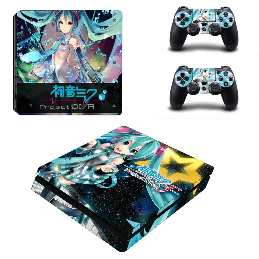 Hatsune будущее кожи Стикеры s для Playstation 4 тонкий нестандартной конструкции PS4 Slim